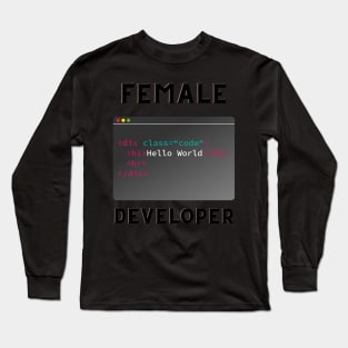 Female developer Long Sleeve T-Shirt